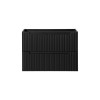 Dulap lavoar Nova Black, MDF, PAL melaminat, negru mat, 2 sertare, L.80 cm, NOVA BLACK D2 82-80-2S