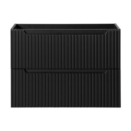 Dulap lavoar Nova Black, MDF, PAL melaminat, negru mat, 2 sertare, L.80 cm, NOVA BLACK D2 82-80-2S