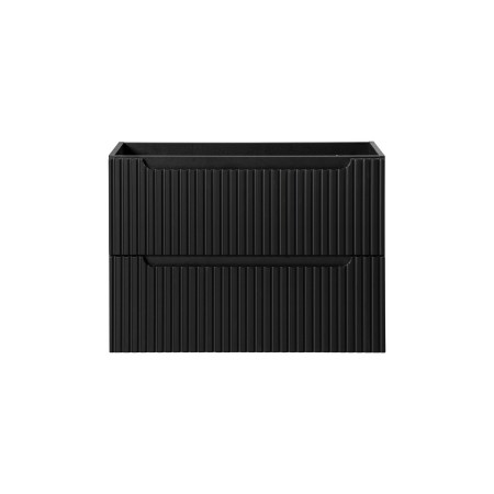 Dulap lavoar Nova Black, MDF, PAL melaminat, negru mat, 2 sertare, L.80 cm, NOVA BLACK D2 82-80-2S