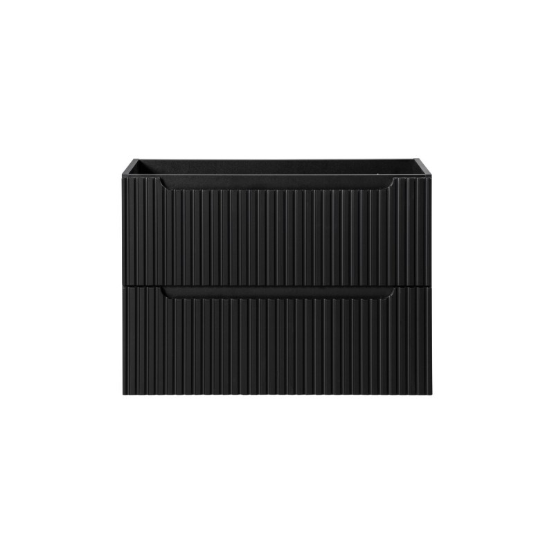 Dulap lavoar Nova Black, MDF, PAL melaminat, negru mat, 2 sertare, L.80 cm, NOVA BLACK D2 82-80-2S