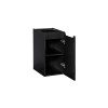Dulap lateral Nova Black, MDF, PAL melaminat, negru mat, 1 usa, L.30 cm, NOVA BLACK D2 81-30-1D(W81-01D)