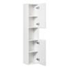 Dulap inalt Nova White, MDF, PAL melaminat, alb, H.140 cm, NOVA WHITE 80-03-2D