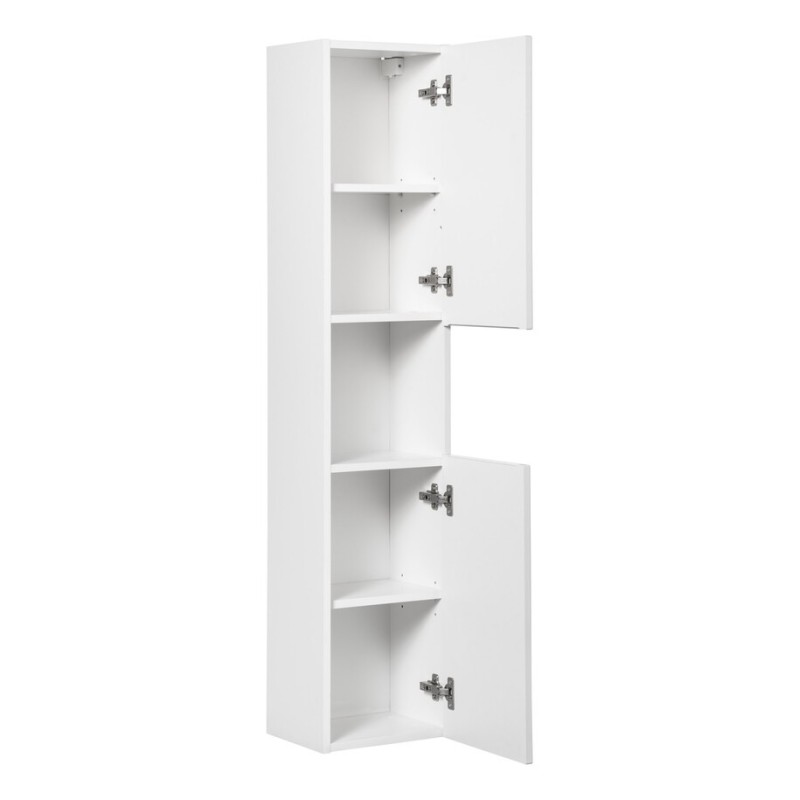 Dulap inalt Nova White, MDF, PAL melaminat, alb, H.140 cm, NOVA WHITE 80-03-2D