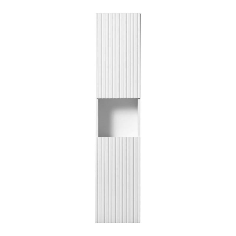 Dulap inalt Nova White, MDF, PAL melaminat, alb, H.140 cm, NOVA WHITE 80-03-2D