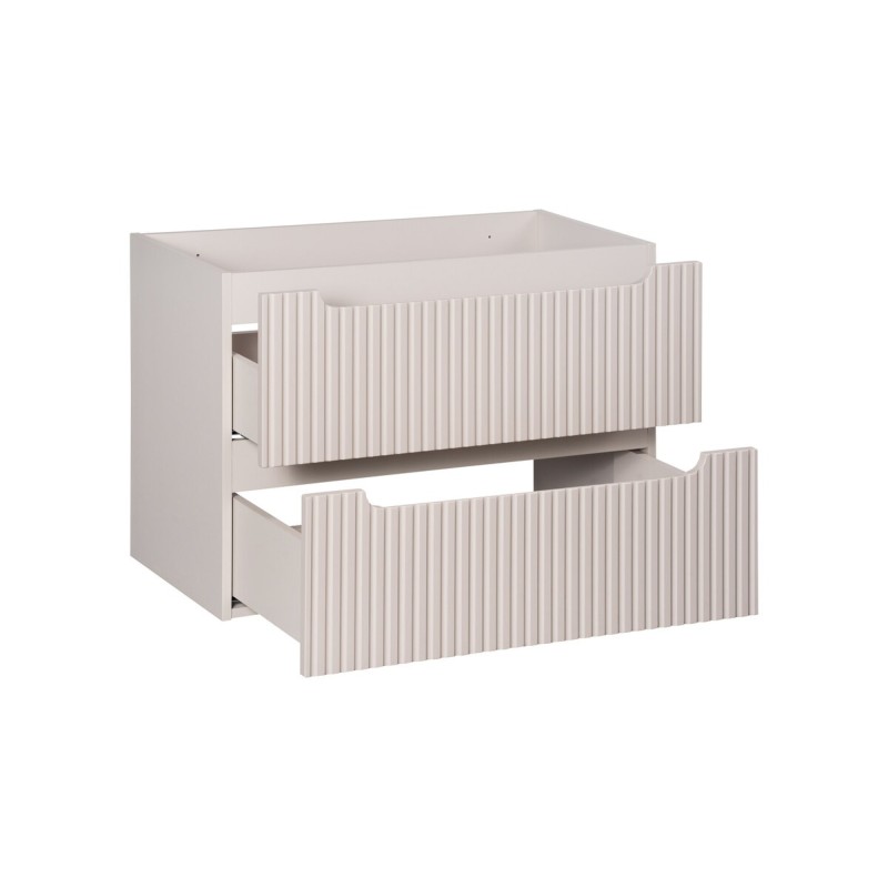 Dulap lavoar Nova Cashmere, MDF, PAL melaminat, cashmir mat, 2 sertare, L.80 cm, NOVA CASHMERE 82-80-2S