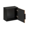 Dulap suspendat Xilo Qubik, MDF, PAL melaminat, gri antracit/stejar wotan, 1 usa, 35X35 cm, XILO BLACK WOTAN 83-01-D-1D