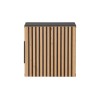 Dulap suspendat Xilo Qubik, MDF, PAL melaminat, gri antracit/stejar wotan, 1 usa, 35X35 cm, XILO BLACK WOTAN 83-01-D-1D
