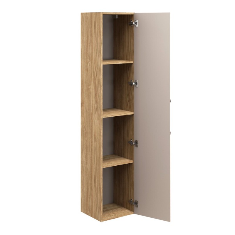Dulap inalt Ocean Beige, MDF, PAL melaminat, stejar/bej, 1 usa, H.170 cm, OCEAN BEIGE 80-01-1D