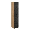 Dulap inalt Ocean Black, MDF, PAL melaminat, negru mat/stejar uleiat, 2 usi, H.170 cm, OCEAN BLACK 80-02-2D