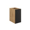 Dulap lateral Ocean Black, MDF, PAL melaminat, negru mat/stejar uleiat, 1 usa, L.30 cm, OCEAN BLACK 81-30-1D