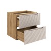 Dulap lavoar Ocean Beige, MDF, PAL melaminat, stejar/bej, 2 sertare, L.60 cm, OCEAN BEIGE 82-60-2S