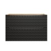 Dulap lavoar Ocean Black, MDF, PAL melaminat, negru mat/stejar uleiat, 2 sertare, L.90 cm, OCEAN BLACK 82-90-2S