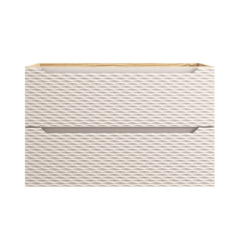 Dulap lavoar Ocean Beige, MDF, PAL melaminat, stejar/bej, 2 sertare, L.90 cm, OCEAN BEIGE 82-90-2S