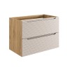 Dulap lavoar Ocean Beige, MDF, PAL melaminat, stejar/bej, 2 sertare, L.80 cm, OCEAN BEIGE 82-80-2S