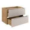 Dulap lavoar Ocean Beige, MDF, PAL melaminat, stejar/bej, 2 sertare, L.80 cm, OCEAN BEIGE 82-80-2S