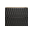 Dulap lavoar Ocean Black, MDF, PAL melaminat, negru mat/stejar uleiat, 2 sertare, L.70 cm, OCEAN BLACK 82-70-2S