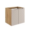 Dulap lavoar Ocean Beige, MDF, PAL melaminat, stejar/bej, 2 usi, L.60 cm, OCEAN BEIGE 82-60-2D