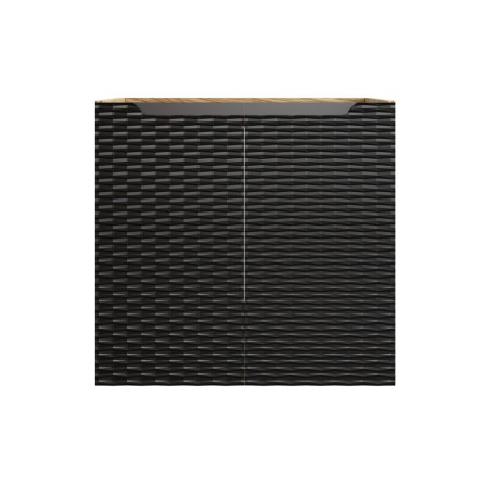 Dulap lavoar Ocean Black, MDF, PAL melaminat, negru mat/stejar uleiat, 2 usi, L.60 cm, OCEAN BLACK 82-60-2D