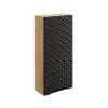 Dulap suspendat Ocean Black, MDF, PAL melaminat, negru mat/stejar uleiat, 1 usa, L.35 cm, OCEAN BLACK 83-35-1D