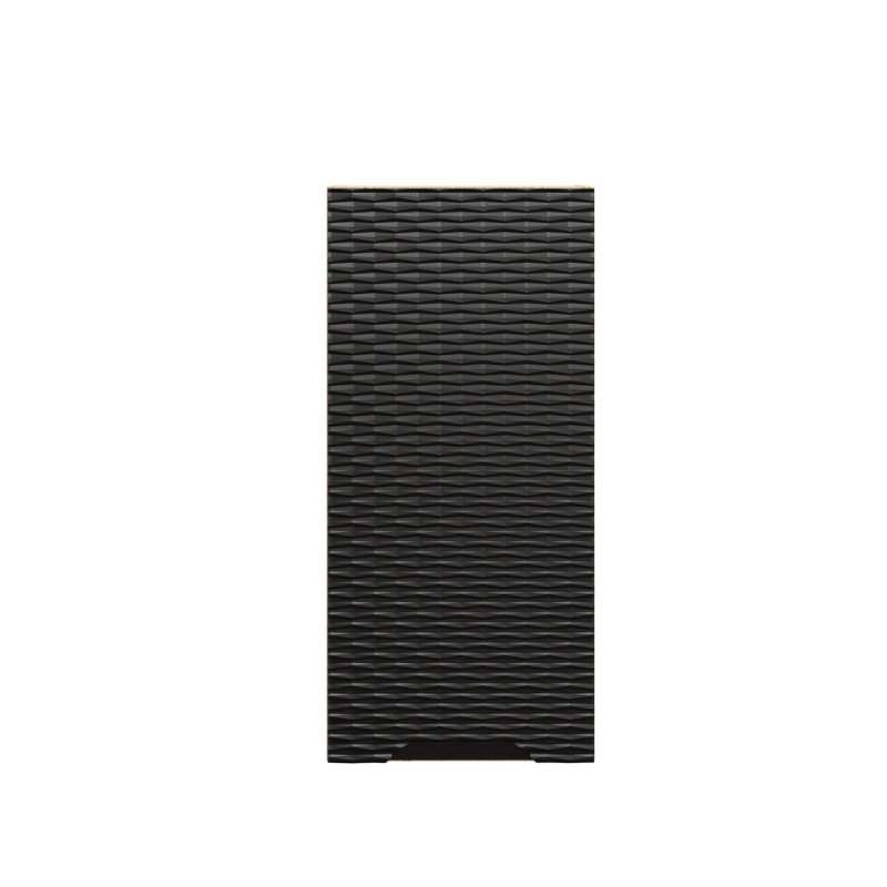Dulap suspendat Ocean Black, MDF, PAL melaminat, negru mat/stejar uleiat, 1 usa, L.35 cm, OCEAN BLACK 83-35-1D
