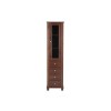 Dulap inalt Retro, lemn natural, maro, 1 usa, 4 sertare, H.180 cm, RETRO 800 FSC