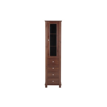 Dulap inalt Retro, lemn natural, maro, 1 usa, 4 sertare, H.180 cm, RETRO 800 FSC