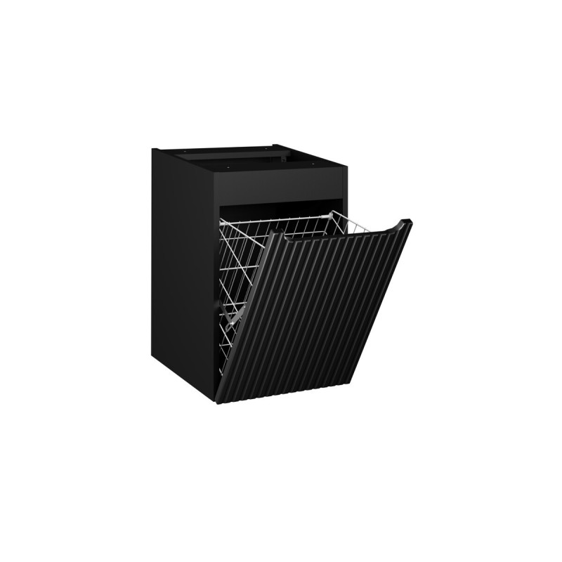 Dulap lavoar cu cos de rufe Nova Black, MDF, PAL melaminat, negru mat, L.40 cm, NOVA BLACK 81-40-1DK