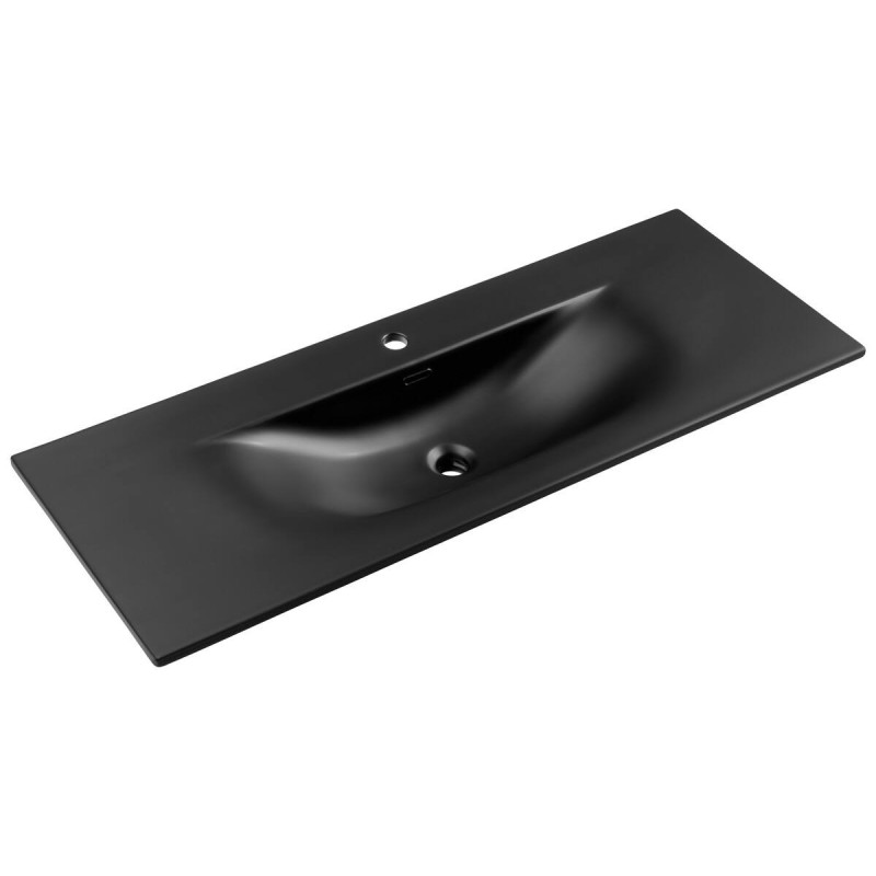 Lavoar cu o singura cuva Sky, ceramica, negru mat, L.120 cm, SKY 1 BLACK MATT 120 DP ( E-8099-120 )
