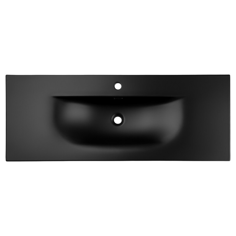 Lavoar cu o singura cuva Sky, ceramica, negru mat, L.120 cm, SKY 1 BLACK MATT 120 DP ( E-8099-120 )
