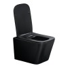 Vas de toaleta Wall Hung, ceramica, negru mat, H.36 cm, WALL HUNG TOILET BLACK ( E-1060A )