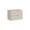 Dulap sub lavoar suspendat Comad Adel, MDF, PAL melaminat, cashmere mat, 2 sertare, L.80 cm, 82-80-2S