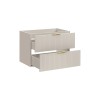 Dulap sub lavoar suspendat Comad Adel, MDF, PAL melaminat, cashmere mat, 2 sertare, L.80 cm, 82-80-2S