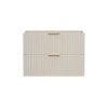 Dulap sub lavoar suspendat Comad Adel, MDF, PAL melaminat, cashmere mat, 2 sertare, L.80 cm, 82-80-2S