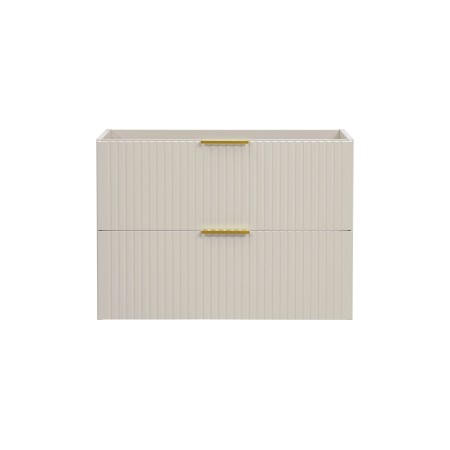 Dulap sub lavoar suspendat Comad Adel, MDF, PAL melaminat, cashmere mat, 2 sertare, L.80 cm, 82-80-2S