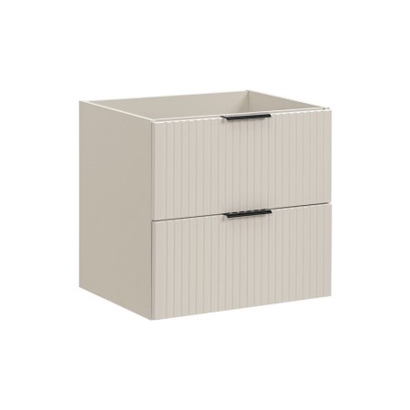 Dulap sub lavoar suspendat Comad Adel, MDF, PAL melaminat, cashmere mat, 2 sertare, H.57 cm, 82-60-2S