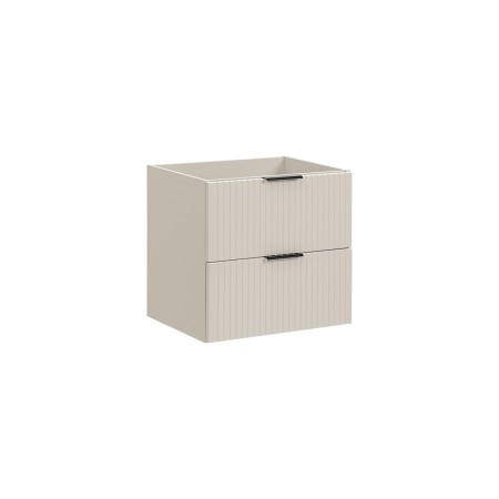 Dulap sub lavoar suspendat Comad Adel, MDF, PAL melaminat, cashmere mat, 2 sertare, H.57 cm, 82-60-2S