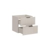 Dulap sub lavoar suspendat Comad Adel, MDF, PAL melaminat, cashmere mat, 2 sertare, H.57 cm, 82-60-2S
