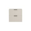 Dulap sub lavoar suspendat Comad Adel, MDF, PAL melaminat, cashmere mat, 2 sertare, H.57 cm, 82-60-2S