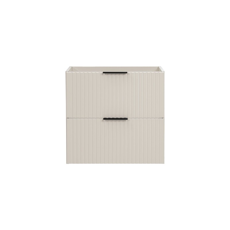 Dulap sub lavoar suspendat Comad Adel, MDF, PAL melaminat, cashmere mat, 2 sertare, H.57 cm, 82-60-2S