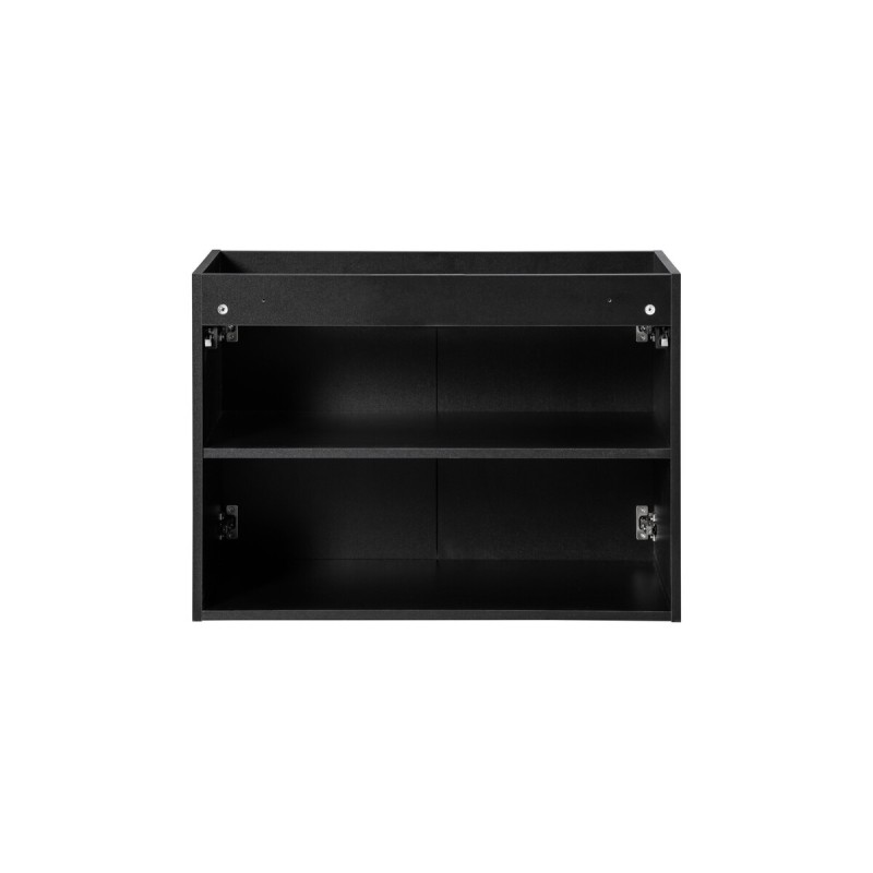 Dulap lavoar Nova Black, MDF, PAL melaminat, negru mat, 2 usi, L.80 cm, NOVA BLACK D2 82-80-2D