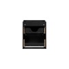 Dulap lavoar Nova Black, MDF, PAL melaminat, negru mat, 2 sertare, L.50 cm, NOVA BLACK D2 82-50-2S