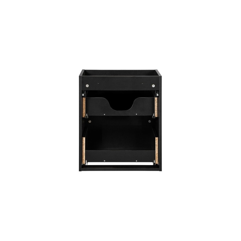 Dulap lavoar Nova Black, MDF, PAL melaminat, negru mat, 2 sertare, L.50 cm, NOVA BLACK D2 82-50-2S