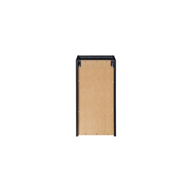Dulap lateral Nova Black, MDF, PAL melaminat, negru mat, 1 usa, L.30 cm, NOVA BLACK D2 81-30-1D(W81-01D)