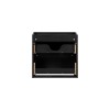 Dulap lavoar Nova Black, MDF, PAL melaminat, negru mat, 2 sertare, L.60 cm, NOVA BLACK D2 82-60-2S
