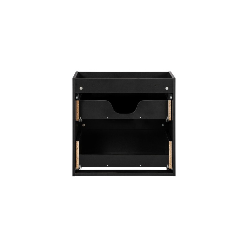 Dulap lavoar Nova Black, MDF, PAL melaminat, negru mat, 2 sertare, L.60 cm, NOVA BLACK D2 82-60-2S