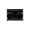Dulap lavoar Nova Black, MDF, PAL melaminat, negru mat, 2 sertare, L.80 cm, NOVA BLACK D2 82-80-2S