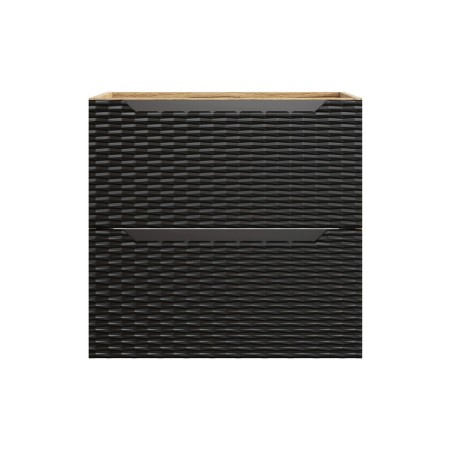 Dulap lavoar Ocean Black, MDF, PAL melaminat, negru mat/stejar uleiat, 2 sertare, L.60 cm, OCEAN BLACK 82-60-2S