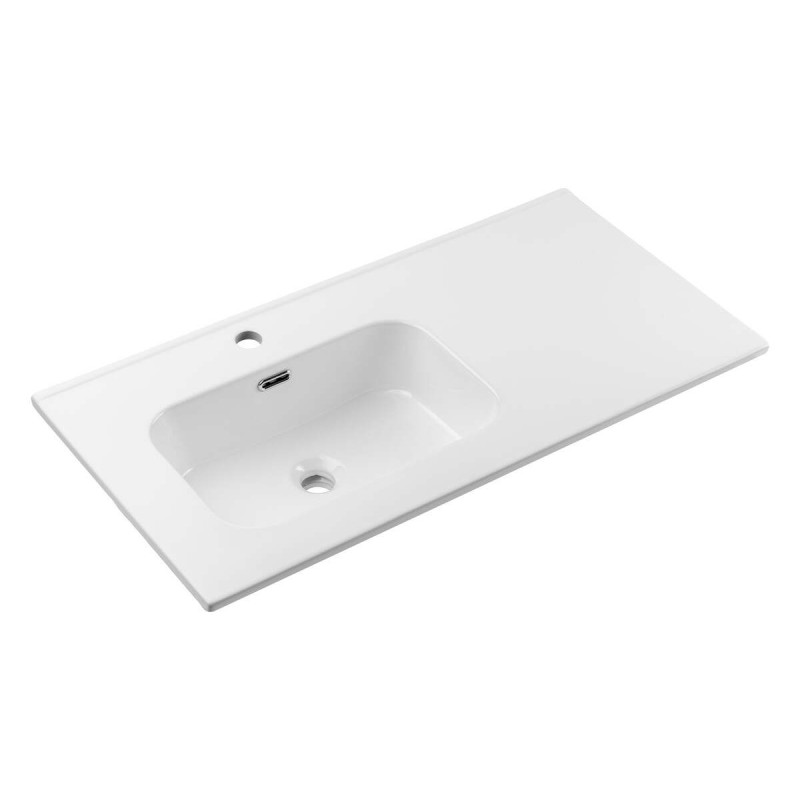 Lavoar cu o singura cuva GO, ceramica, alb lucios, L.90 cm, GO 2 90CM L DP ( E-8095-90L )