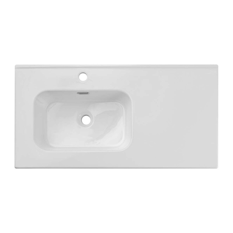 Lavoar cu o singura cuva GO, ceramica, alb lucios, L.90 cm, GO 2 90CM L DP ( E-8095-90L )