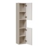 Dulap inalt Viva Cashmere, MDF, PAL melaminat, cashmir mat, 2 usi, H.140 cm, VIVA CASHMERE 80-03-2D